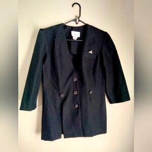 I.S.B 2 Pc Skirt Set Women 10 Black Career Funeral Anniversary Closet Staple 90s
